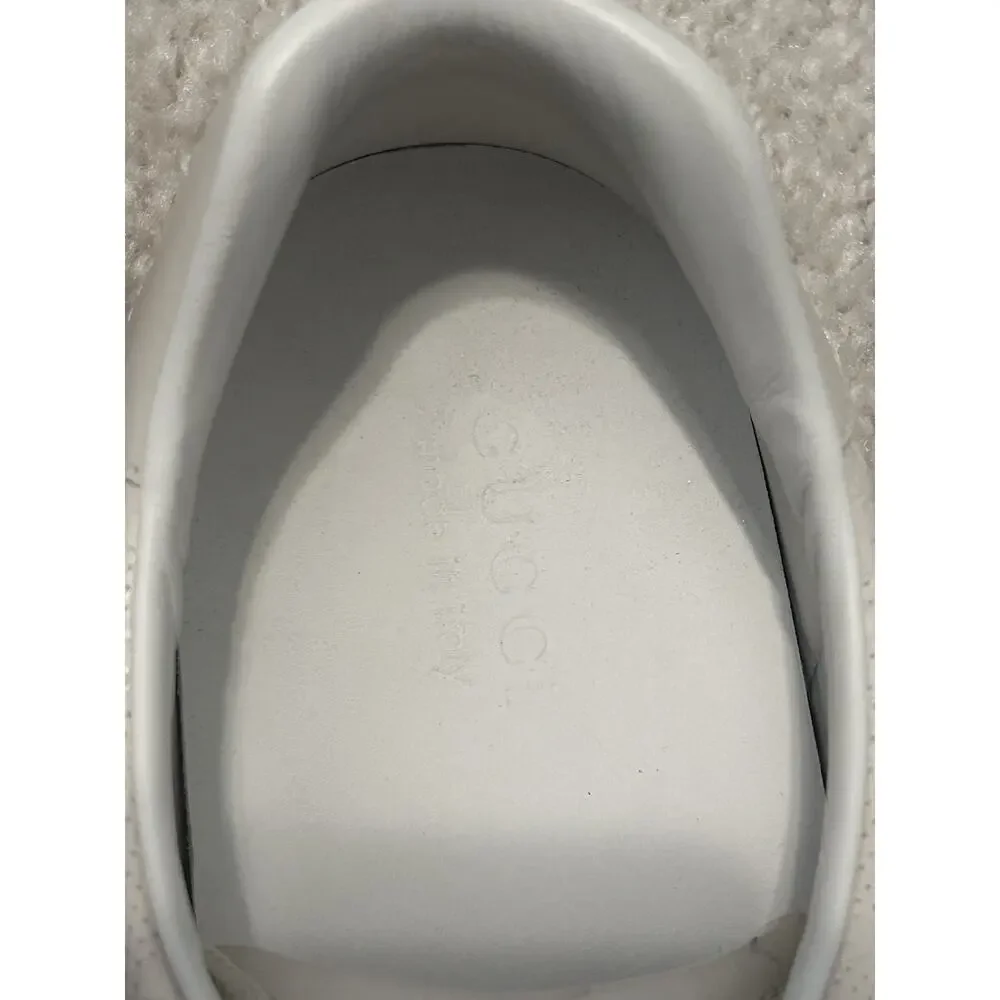 AUTHENTIC GUCCI ACE GG EMBOSSED LEATHER SNEAKERS 625787 Sz GG 14.5 (US 15.5)